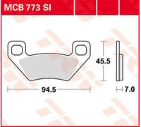 TRW MCB773SI BRAKE PAD SI SINTER OFFROAD ARCTIC CAT H1 700 EFI 4X4 MUDPRO 2012