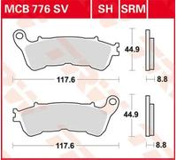 TRW MCB776SRM BRAKE PAD SINTER SCOOTER 125+ HONDA SW-T 400 ABS SILVER WING 2011