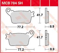 TRW MCB784SH PASTIGLIA FRENO SINTERED METAL HONDA CB 600 F HORNET 2011