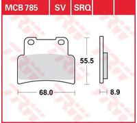TRW MCB785 BRAKE PAD YAMAHA YZF-R 125 ABS 2016