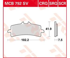 TRW MCB792SV BRAKE PAD DUCATI PANIGALE V4 1100 S ABS CORSE 2019