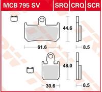 Set di pastiglie freno, freno a disco LUCAS TRW MCB795