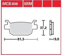 TRW MCB806SRM BRAKE PAD SINTER SCOOTER 125+ HONDA SH 125 I ABS 2014