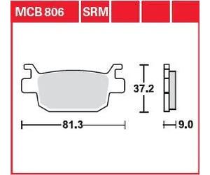 TRW MCB806SRM BRAKE PAD SINTER SCOOTER 125+ HONDA SH 125 I ABS 2020