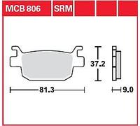 TRW MCB806SRM BRAKE PAD SRM SINTER SCOOTER >125 HONDA FES 125 S-WING 2009