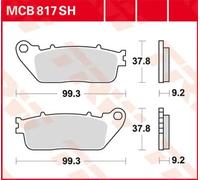 TRW MCB817SH BRAKE PAD HONDA VFR 800 FD ABS INTERCEPTOR DELUXE 2014