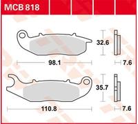 TRW MCB818 Organic Allround Kit pastiglie freno per Piaggio Motorcycles Liberty S 3V I.E. IGET ABS 2016-9999 Assale Anteriore e Altre Moto