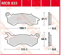 TRW MCB833EC Kit pastiglie freni