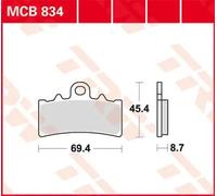 Set di pastiglie freno TRW MCB834SV