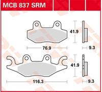 TRW MCB837SRM Kit pastiglie freni
