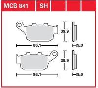 TRW MCB841SH BRAKE PAD SINTER REAR STREET HONDA CBR 300 R ABS 2017