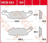 TRW MCB843 Kit pastiglie freni