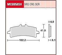 TRW MCB858CRQ BRAKE PAD CRQ HYPER-CARBON RACING DUCATI DIAVEL 1260 S ABS 2020
