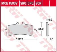 Set di pastiglie freno TRW MCB858CRQ senza patente stradale