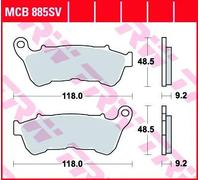 Set di pastiglie freno TRW MCB885SV
