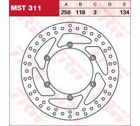TRW MST311 BRAKE ROTOR FIXED ROUND PER SUZUKI DR 125 SM 2009