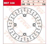 TRW MST338 BRAKE ROTOR FIXED 240 ROUND REAR HONDA CB 500 F ABS 2016