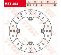 TRW Lucas Brake disc MST353, rigido
