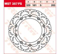 TRW MST357FS BRAKE ROTOR FLOATING 320 CONTOUR FRONT BMW R 850 ABS 2003