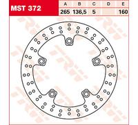 TRW MST372 BRAKE ROTOR FIXED 265 ROUND REAR BMW R NINE T ABS URBAN G/S 2022