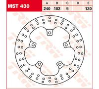 TRW MST430 BRAKE ROTOR FIXED 240 ROUND REAR APRILIA SMV 1200 ABS DORSODURO 2016
