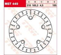 TRW MST449 BRAKE ROTOR FIX ROUND L/R HONDA VFR 1200 XD CROSSTOURER DCT 2012
