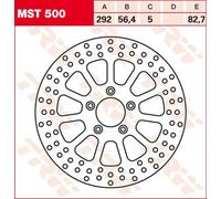 TRW MST500 DISCHI FRENO HARLEY DAVIDSON FLHRCI 1450 EFI ROAD KING CLASSIC 2005