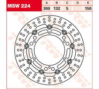 TRW MSW224 BRAKE ROTOR FLOATING 300 ROUND STANDARD-DESIGN YAMAHA SR 400 2014