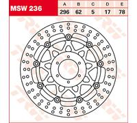 Disco freno TRW MSW236, 1 Pezzo