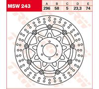 TRW MSW243 DISCHI FRENO HONDA CB 600 S F2 (EARLY) HORNET 2000