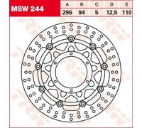 TRW MSW244 DISCO FRENO FLOTTANTE ROTONDO HONDA CBR 600 F4I 2003
