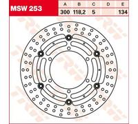 TRW MSW253 DISCO FRENO FLOTTANTE ROTONDO BMW G 650 GS SERTAO 2012