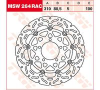 TRW MSW264RAC DISCHI FRENO RAC KAWASAKI Z 800 ABS SUGOMI EDITION 2016