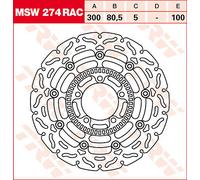 TRW MSW274RAC DISCHI FRENO RAC KAWASAKI KLE 650 ABS VERSYS GRAND TOURER 2022