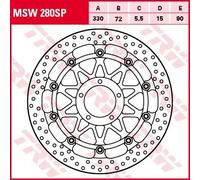 TRW MSW280SP BRAKE DISC RACING DUCATI PANIGALE V4 1100 S ABS CORSE 2019