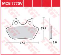 TRW Past.fr. TRW Performance Comfort (PC) ANTERIORE, MCB 777 PC