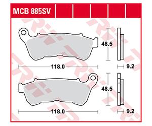 TRW Past.fr. TRW Performance Comfort (PC) ANTERIORE, MCB 885 PC