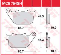 TRW Past.fr. TRW Performance Comfort (PC) POSTERIORE, MCB 754 PC
