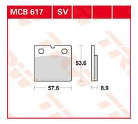 TRW MCB617 Organic Allround Kit pastiglie freno per BMW R 100 Assale Anteriore e Altre Moto