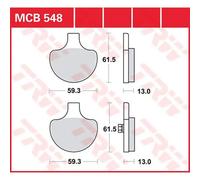 TRW Set di pastiglie freno MCB548 - Organico Allround anteriore per Harley-Davidson