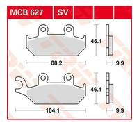 TRW MCB627 Kit pastiglie freni