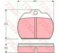 TRW Pastiglie Freni per VW Kaefer Cabriolet 15 13021303 1.6 GDB591