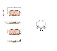 TRW Pastiglie Freno Bremsbelegsatz Frontale Adatto A per Hyundai i20