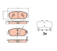 TRW Pastiglie Freno Bremsbelegsatz Frontale per Hyundai H350 Pritsche/Telaio