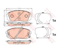 TRW Pastiglie Freno Bremsbelegsatz Frontale per Hyundai IX35 Kia Sport Anima, II