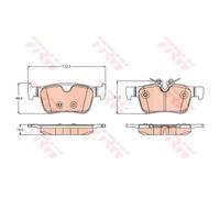 TRW Pastiglie Freno Bremsbelegsatz Posteriore Adatto A per Volvo V90 II S90