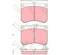 TRW Pastiglie Freno GDB1029 Ceppi Freno per Mazda MX-3 Ec
