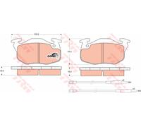 TRW Set di pastiglie freno GDB1033, anteriore