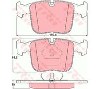 Set di pastiglie freno TRW GDB1118, anteriore