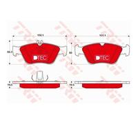 TRW Pastiglie Freno GDB1205DTE Ceppi Freno per Mercedes-Benz SLK R170